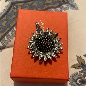 James Avery Silver and Gold Sunflower Pendant